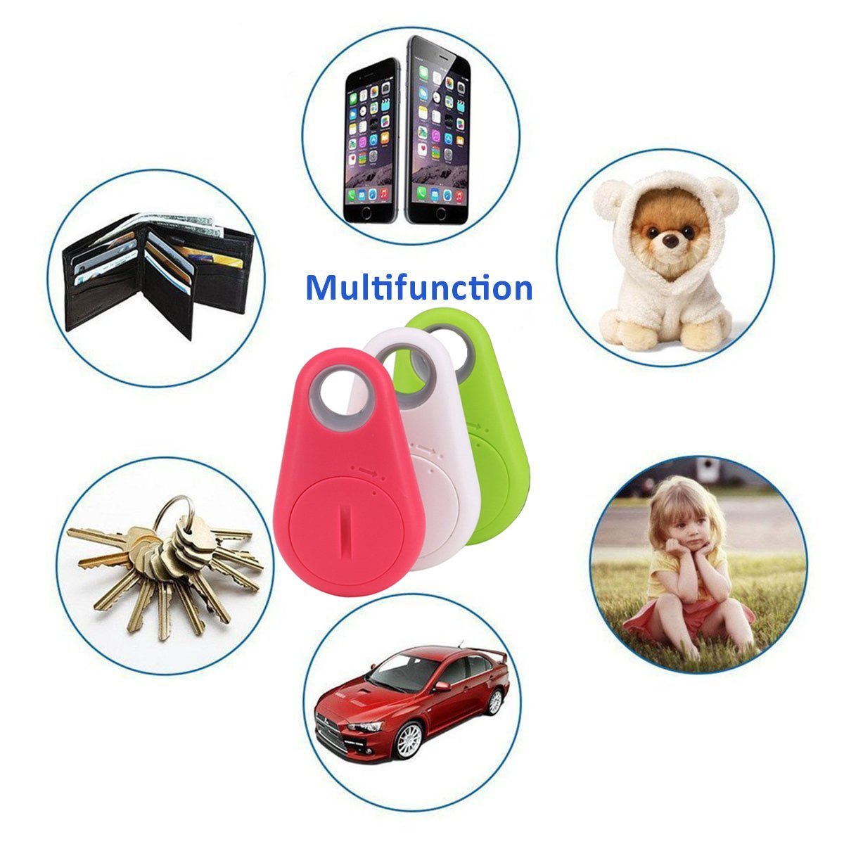 QQR5001 Bluetooth Anti Lost Tracker and Key Finder GPS Locator Alarm