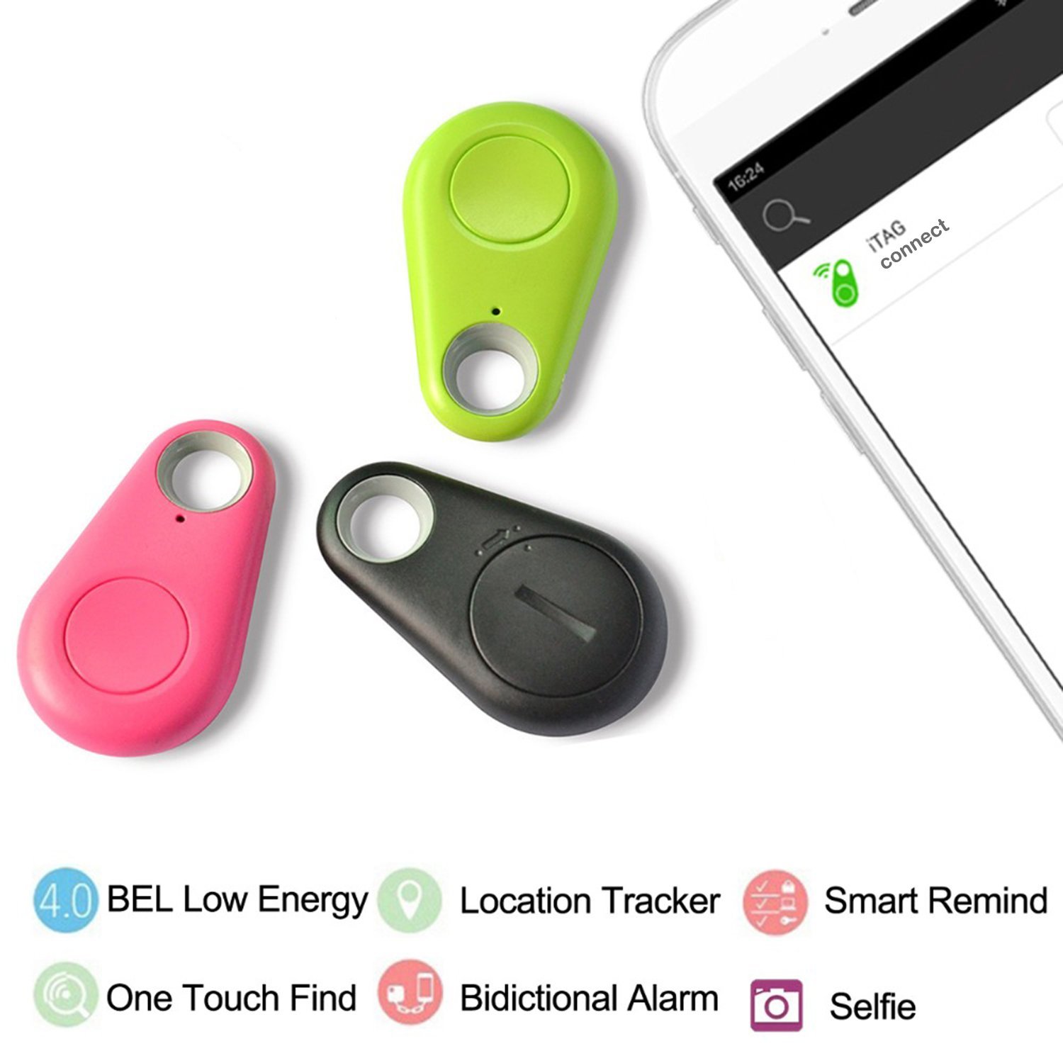 QQR5001 Bluetooth Anti Lost Tracker and Key Finder GPS Locator Alarm