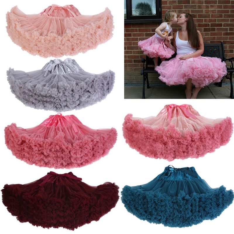 Girls Tutu Costume Shimmer Petticoat Princess Multi-layer Puff Skirt
