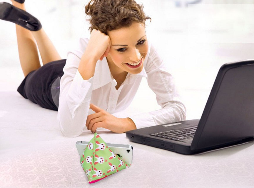 Ultra Thin Fiber Fabric Mobile Phone Stand