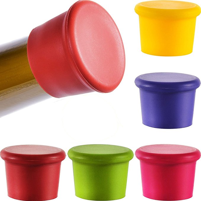 Round Food Grade Silicone Reusable Wine Bottle Stopper