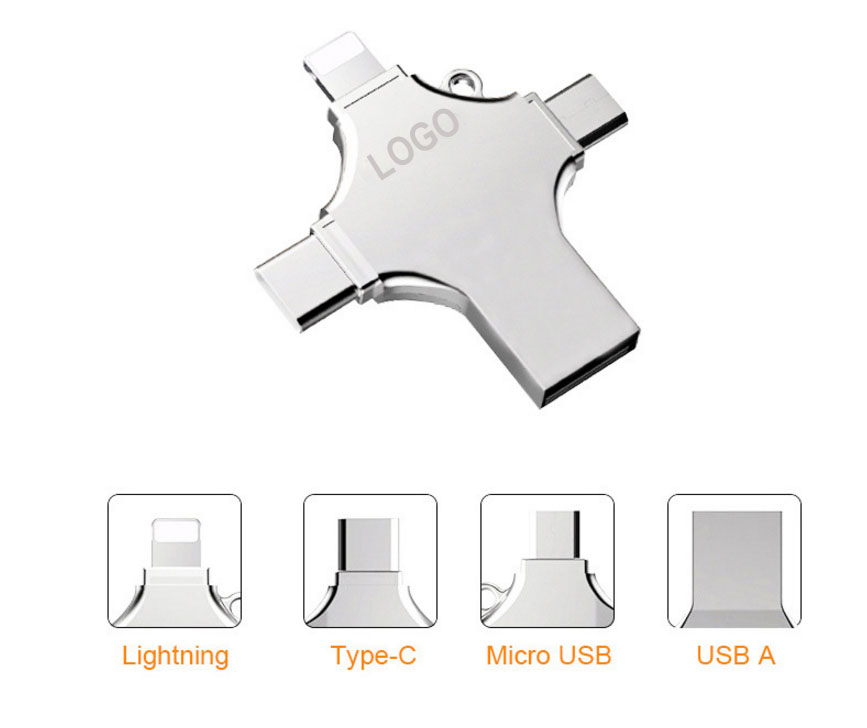 4 in 1 OTG Cellphone USB Flash Drive for All Devices