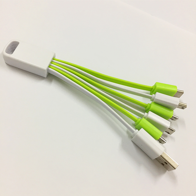 Colorful 5 in 1 Multiple Charging Cables with Customized Logo