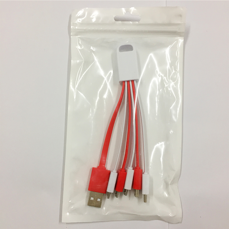 Colorful 5 in 1 Multiple Charging Cables with Customized Logo