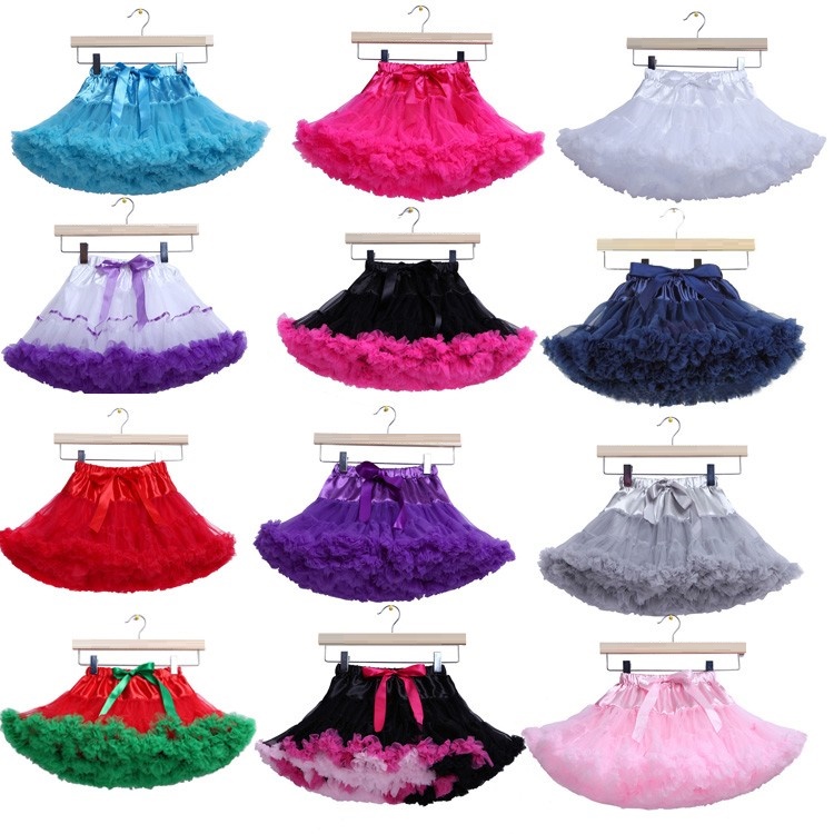 Girls Mix-Color Dance Tutus Chiffon Petty skirt
