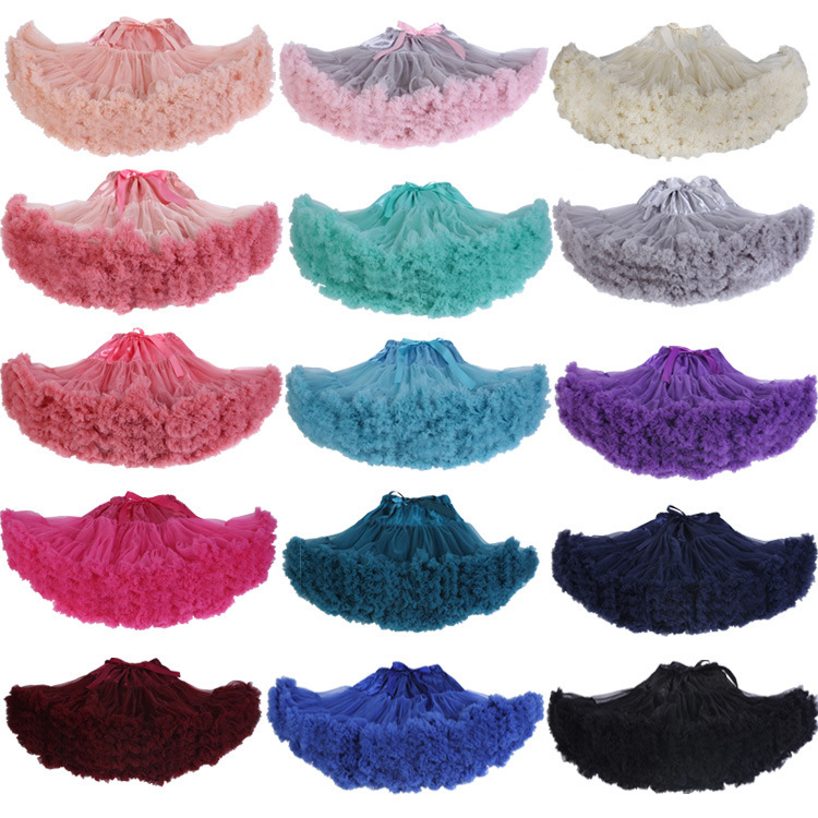 Women Adult Princess Mesh Puff Petticoat Fluffy Pettiskirts