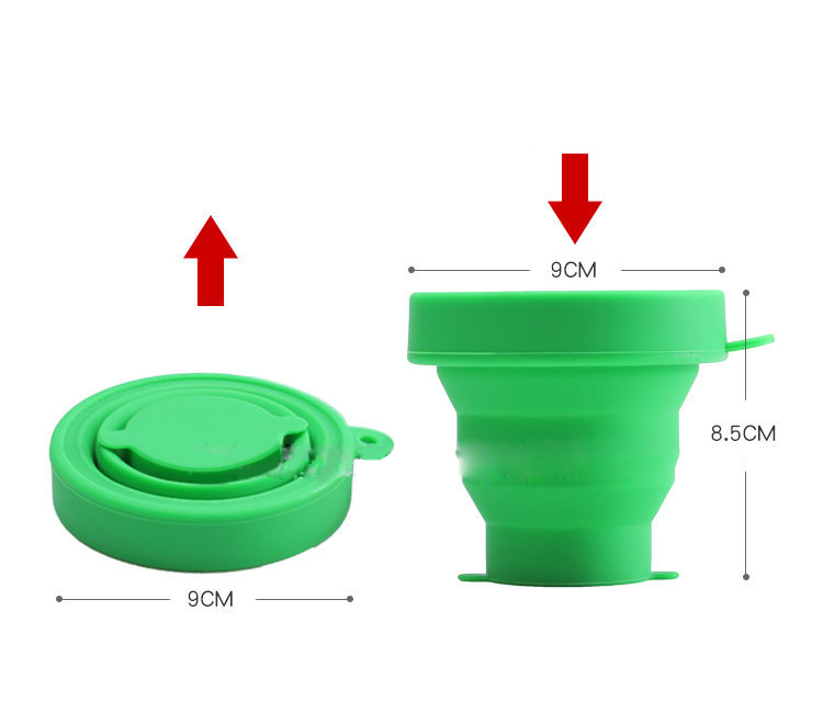 Outdoor Travel Silicone Retractable Folding Bottle