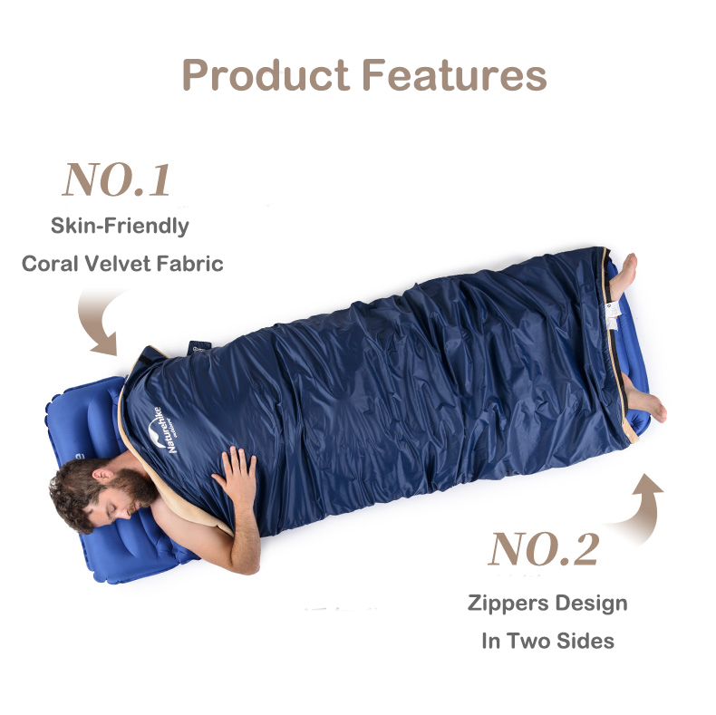 Coral Velvet Sleeping Bag
