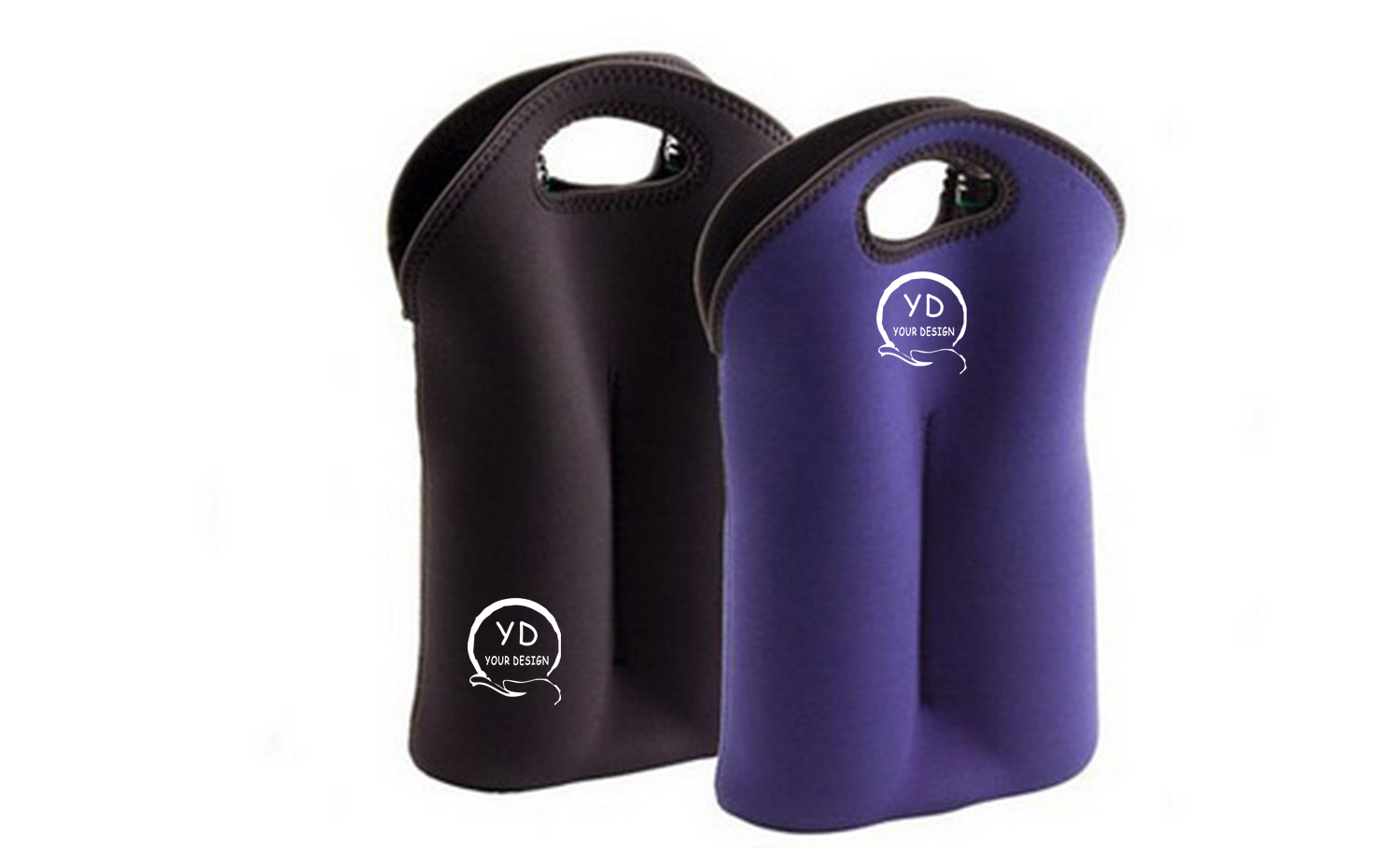 Neoprene Two Bottle Wine Carrier Cooler