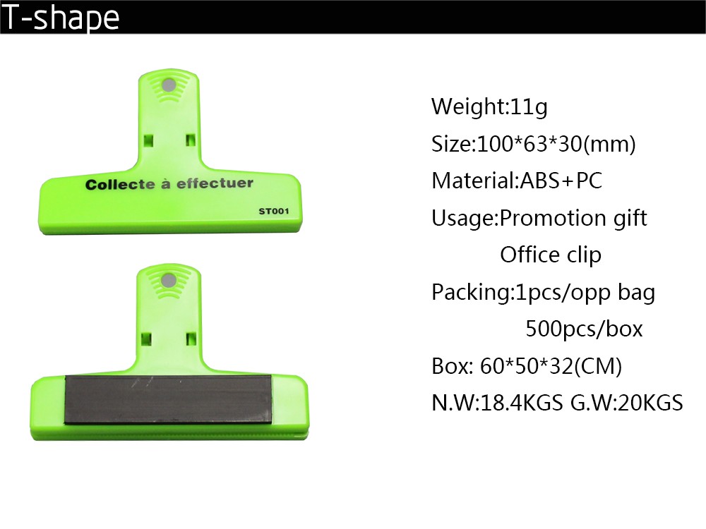 Plastic Magnetic T Shape Chip Clip