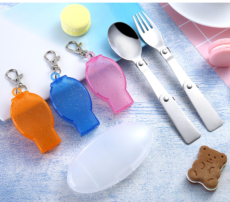 Outdoor Camping Picnic Cutlery Foldable Spoon in Gift Box