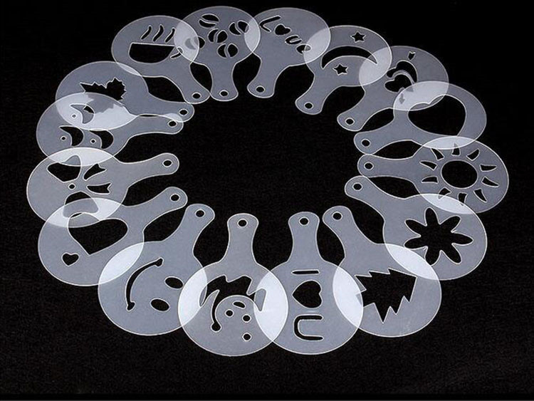 Custom Decoration Plastic Cappuccino Coffee Stencil