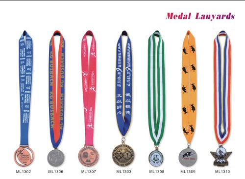 Custom sports metal lanyard as award for champion and finish