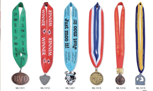 Custom sports metal lanyard as award for champion and finish