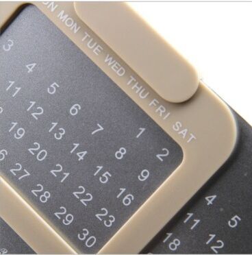 Plastic movable recycled monthly calendar