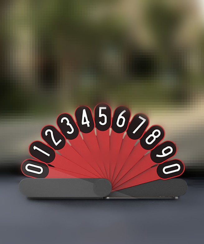 Double-sided fan Luminous Night Light Phone Number Parking Card