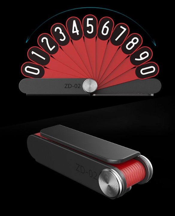 Double-sided fan Luminous Night Light Phone Number Parking Card