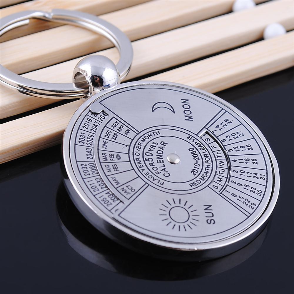 Metal 50 Years Calendar Key Chain