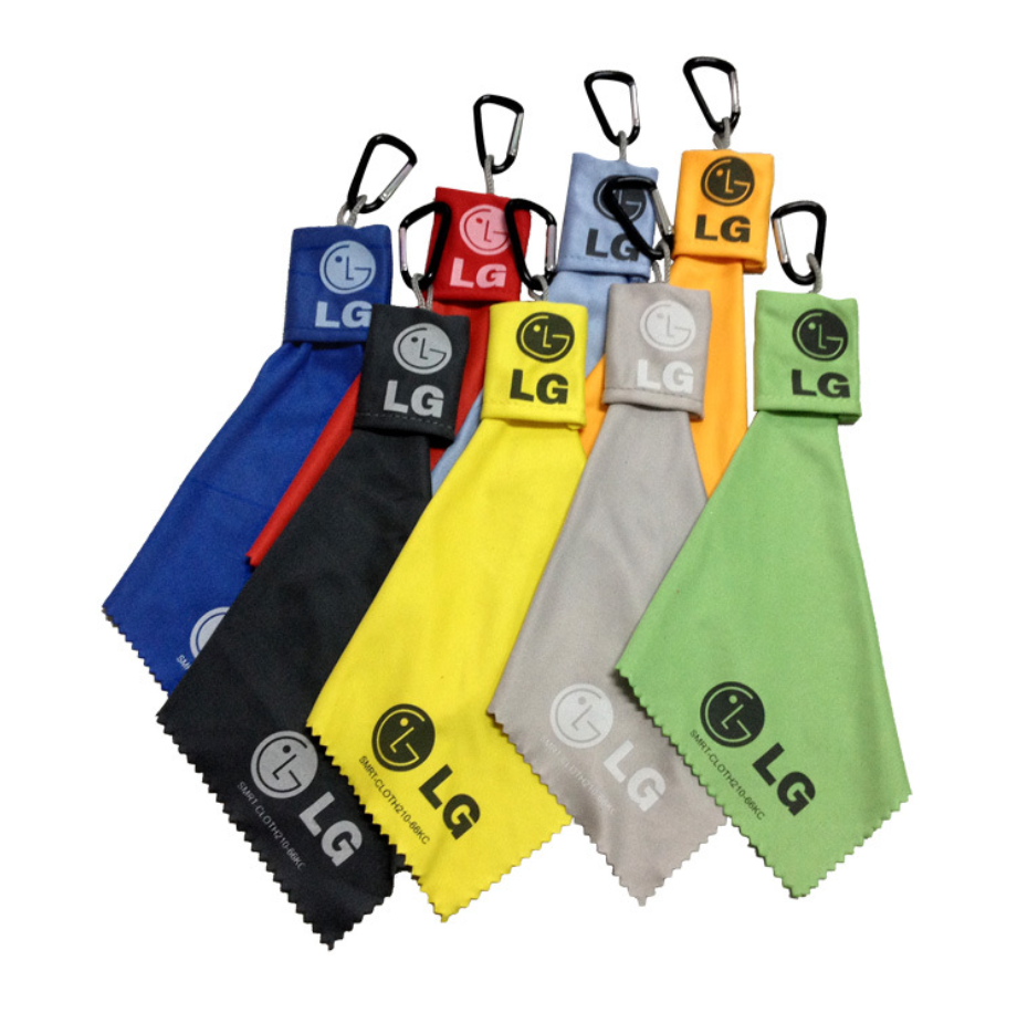 Micro-Fiber Cleaning Cloth Key Chain for Cell Phone/Grasses/Computer